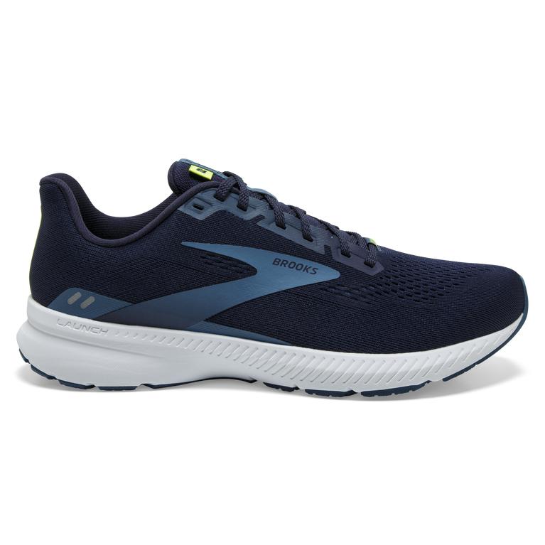 Brooks Launch 8 Light-Cushion Road Running Shoes - Men's - Peacoat/Legion Blue/Nightlife (54960-AHWI